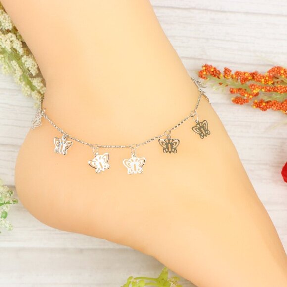 "Handmade Anklet – Elegant & Delicate Jewelry for Women | UNVRC1046 - Picture 7 of 10